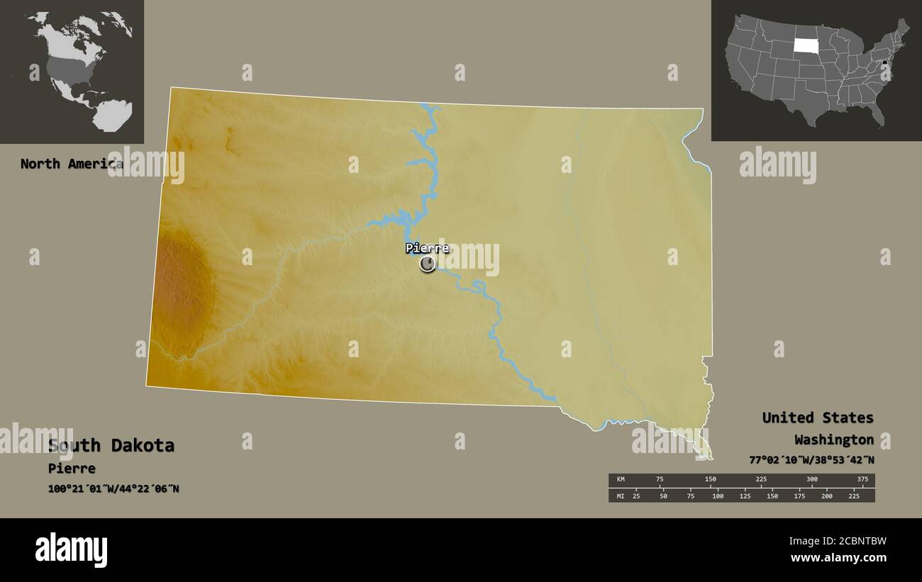 Forme Du Dakota Du Sud tat Des tats Unis Continentaux Et Sa forme-du-dakota-du-sud-tat-des-tats-unis-continentaux-et-sa