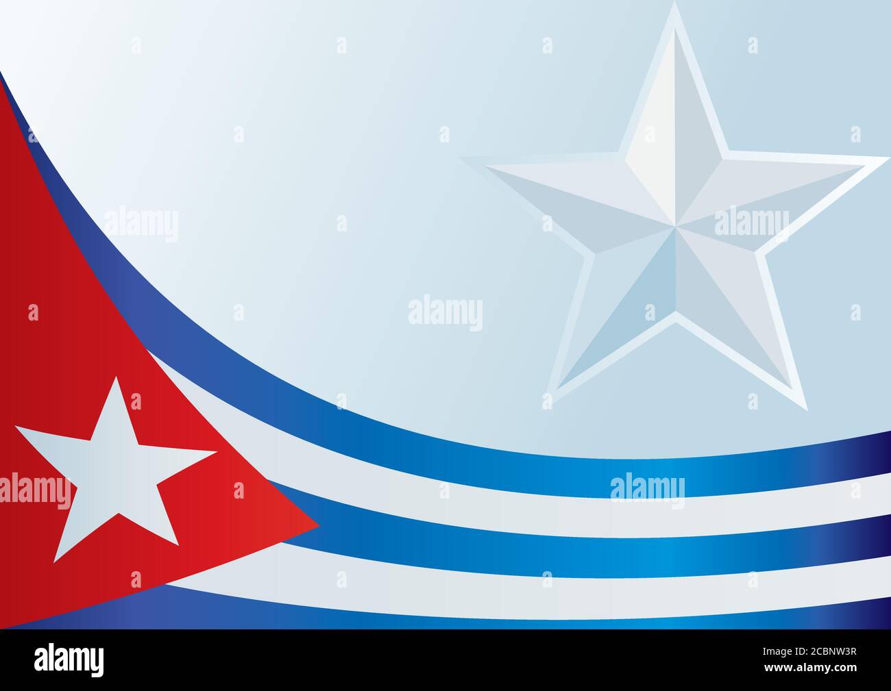 Drapeau de Cuba, modèle pour la récompense, document officiel avec un drapeau de la République de Cuba Illustration de Vecteur