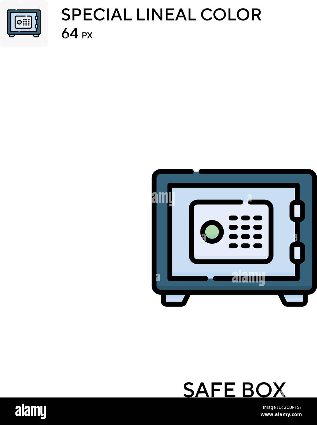 Case à cocher icône spéciale de vecteur de couleur de ligne. Icônes de coffre-fort pour votre projet d'entreprise Illustration de Vecteur