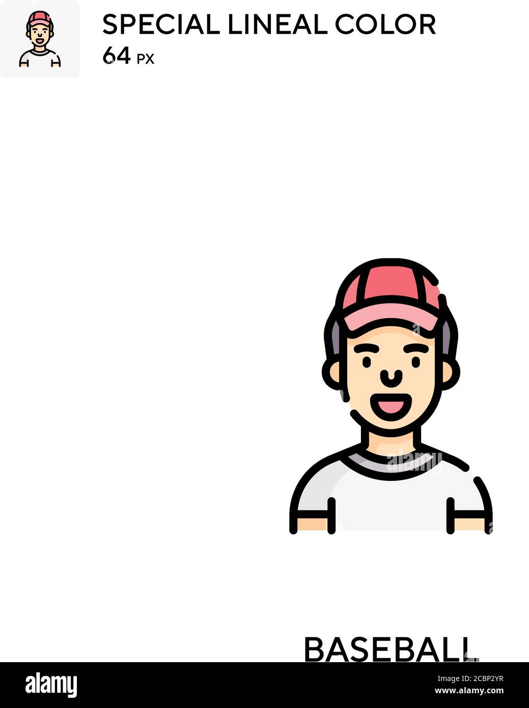 Baseball icône vectorielle de couleur spéciale. Icônes de baseball pour votre projet d'entreprise Illustration de Vecteur
