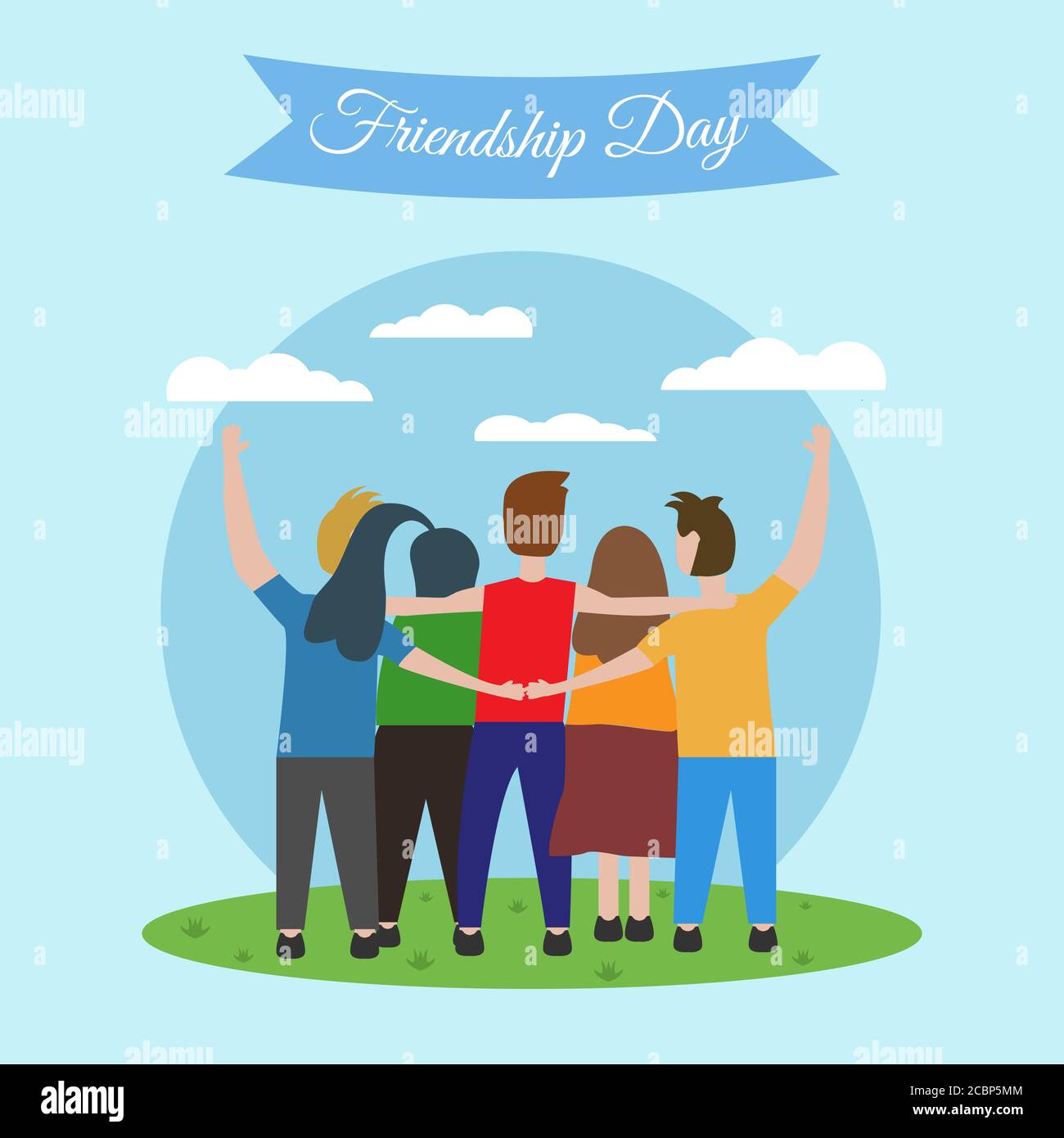 Illustration vecteur conception de la journée internationale de l'amitié Illustration de Vecteur
