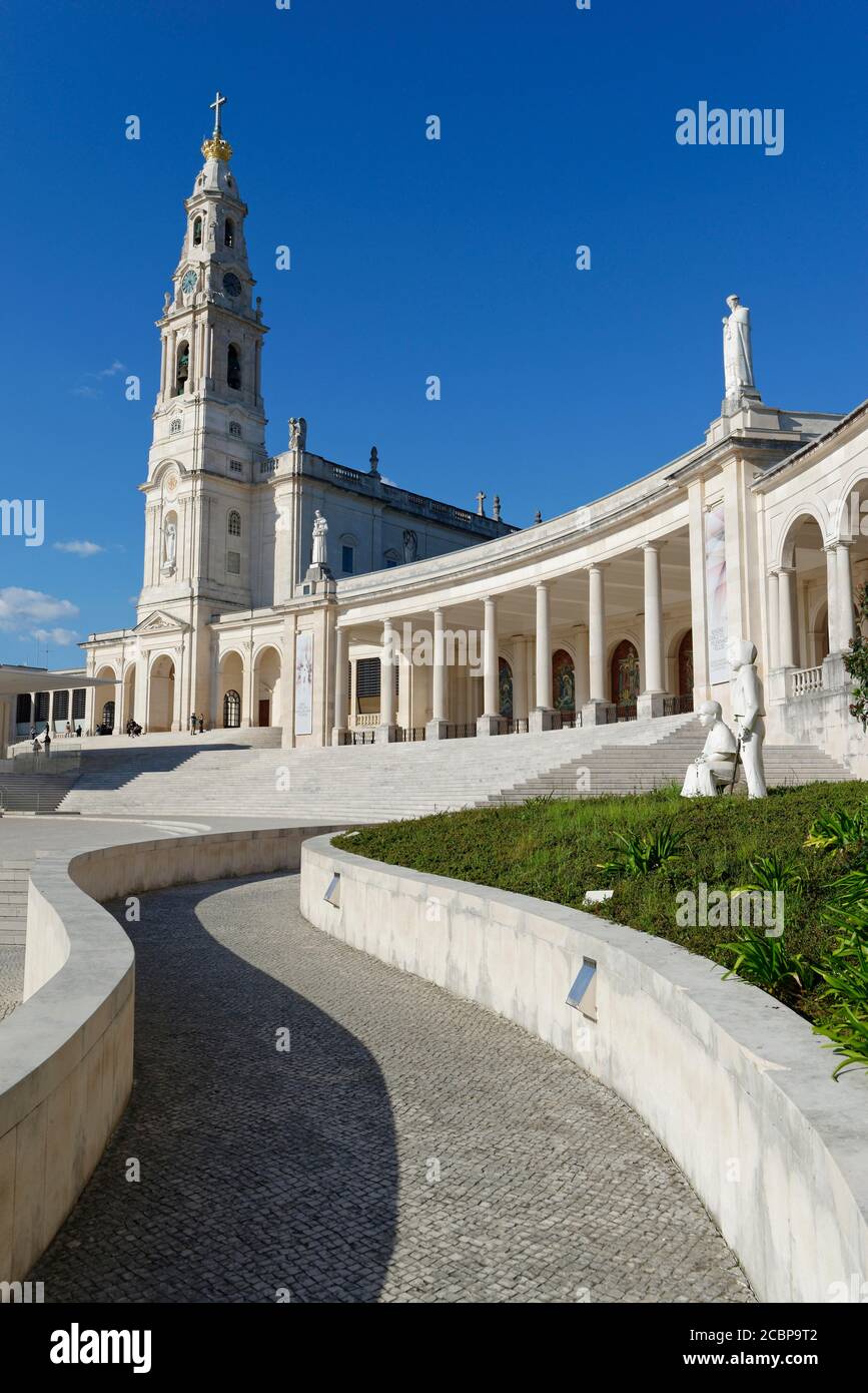 Basilique notre-Dame du Rosaire, Fatima, Ourem, Portugal Banque D'Images
