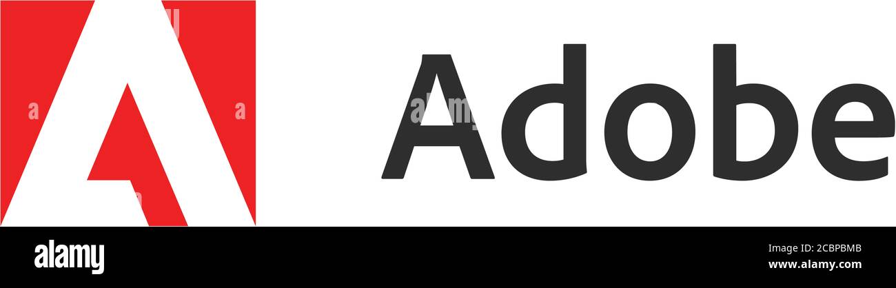 Logo Adobe, société de logiciels Banque D'Images