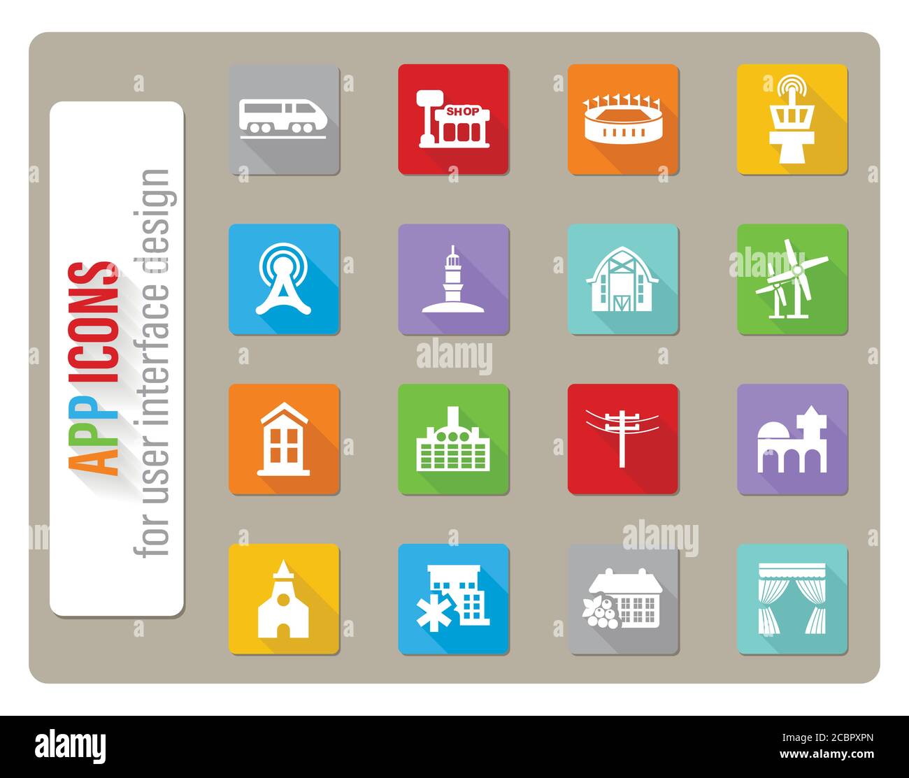 Icon Set infrastructure Illustration de Vecteur