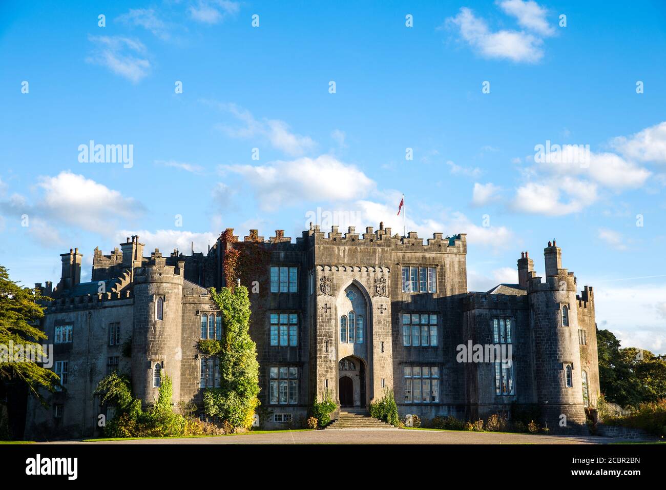 Belle vue sur le château de Birr. Comté Offaly. Irlande Banque D'Images