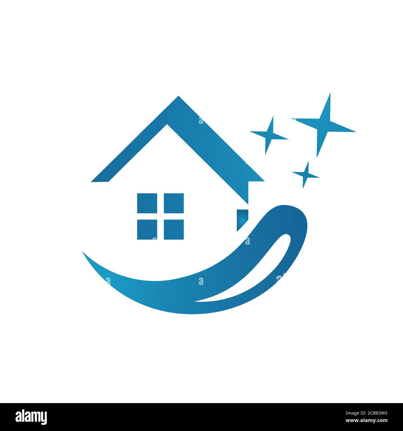 illustration vectorielle de logo de service de nettoyage à domicile ...