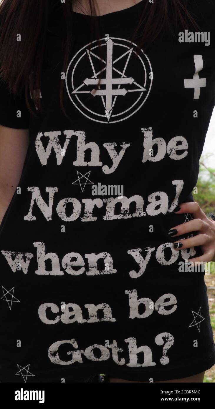 T-shirt gothique Banque D'Images