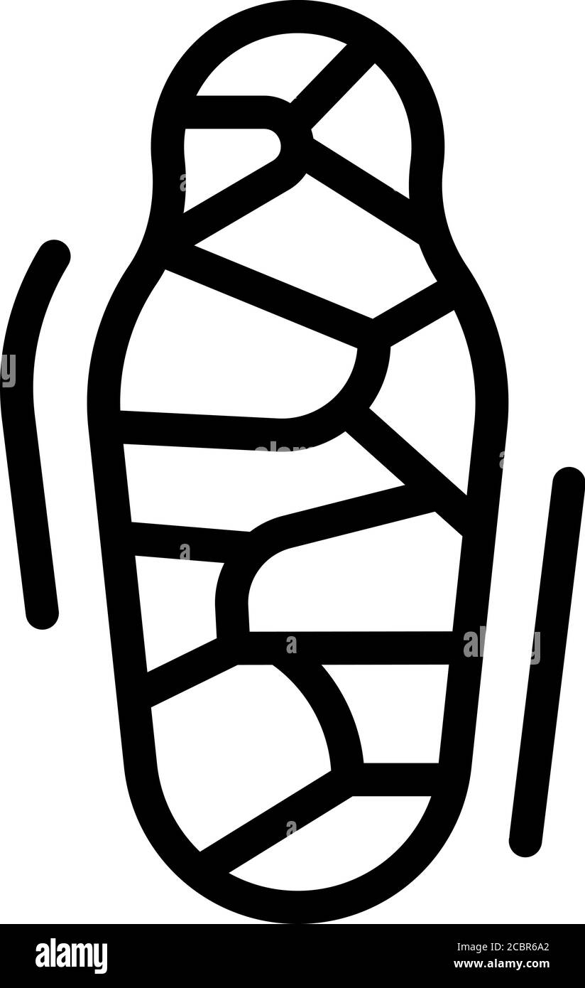 Icône de momie de musée, style de contour Illustration de Vecteur