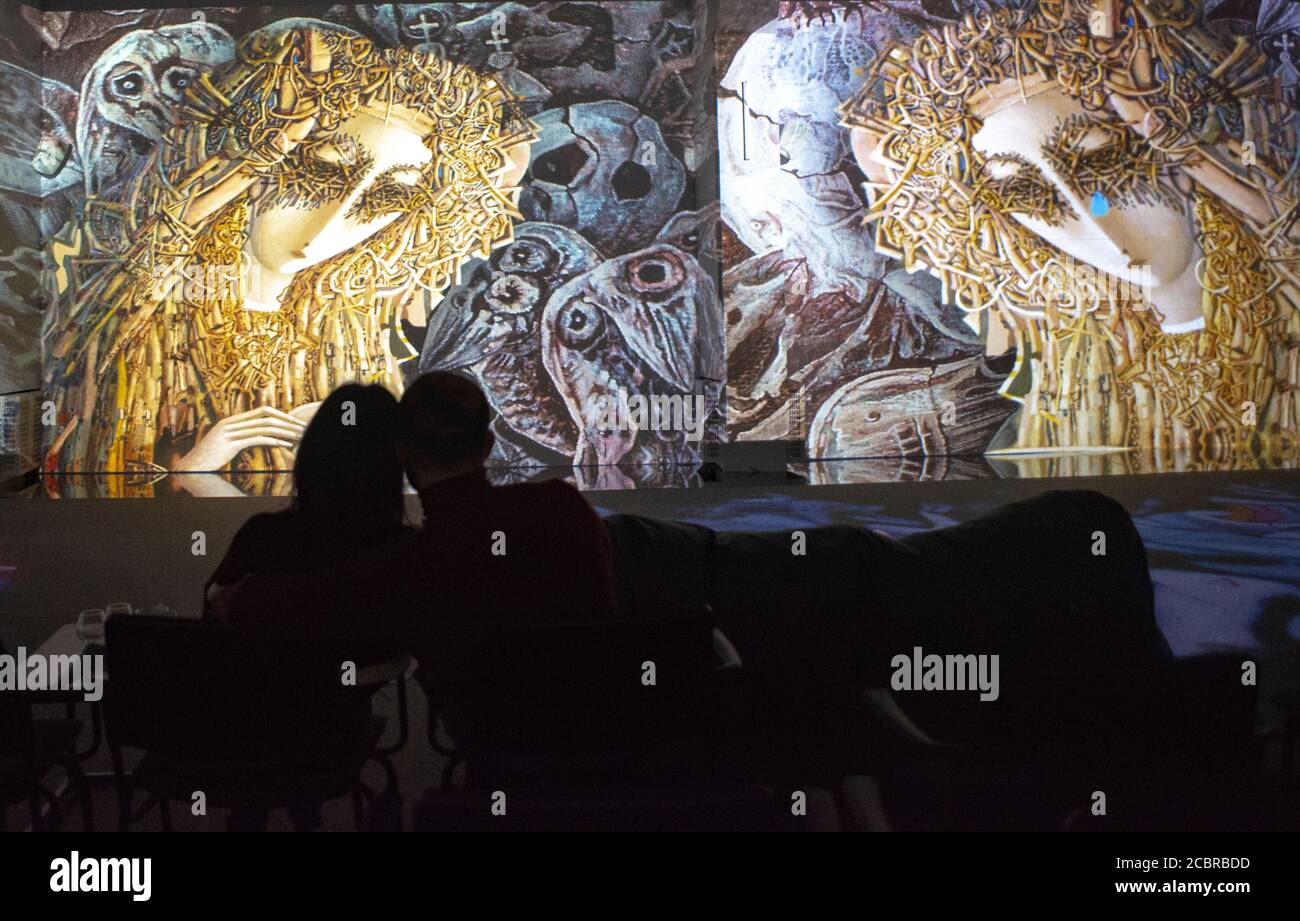 Une vue de l'objet d'art à l'exposition d'Ivan Marchuck, l'artiste Banque D'Images