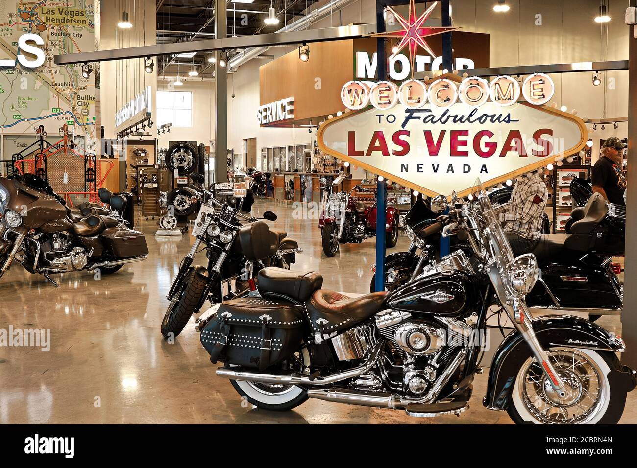 Las Vegas affiche et promotion Harley-Davidson moto à l'établissement  concessionnaire Harley Davidson Motorcycle & Store de Las Vegas Photo Stock  - Alamy