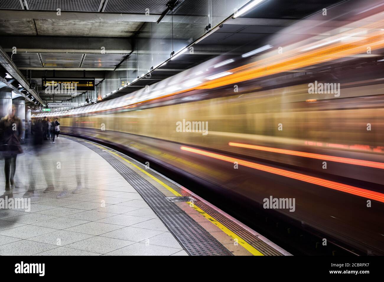 Le métro London est en mouvement Banque D'Images