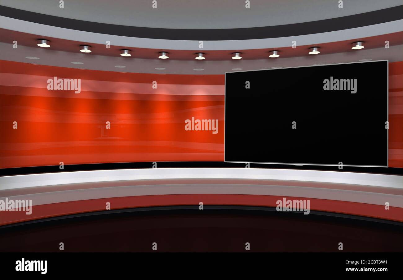 Studio TV. Toile de fond pour les émissions de télévision .TV sur le mur. Studio de nouvelles Studio TV. Toile de fond pour les émissions de télévision .TV sur le mur. Studio de nouvelles