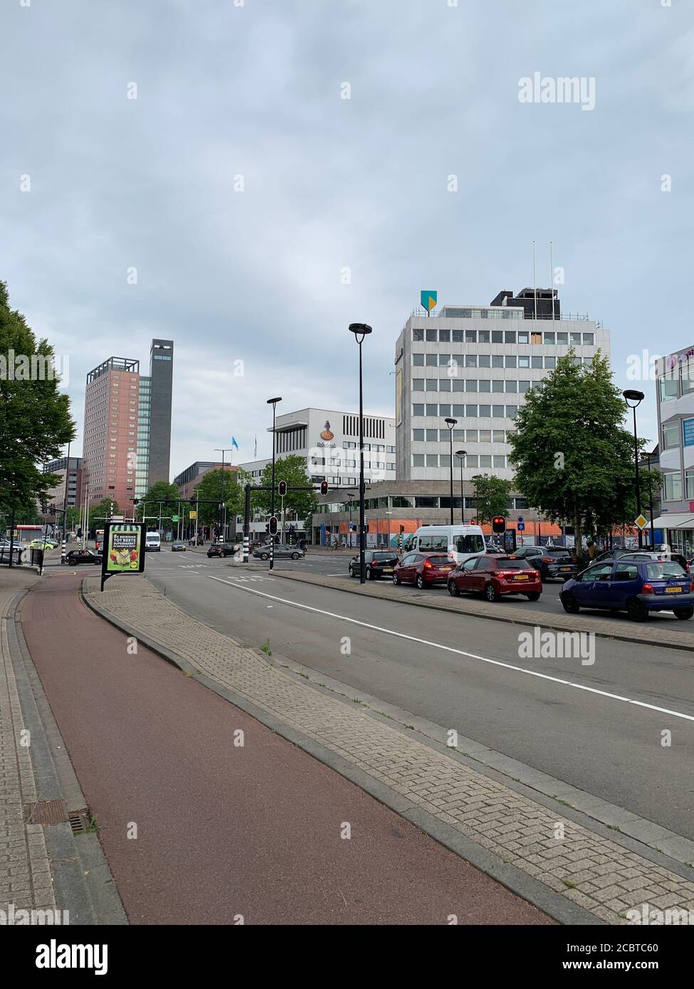 ABN Amro, Rabobank buidings et Interpolis compagnie d'assurance siège à la rue Spoorlaan. Tilburg, Brabant Nord / pays-Bas. Banque D'Images