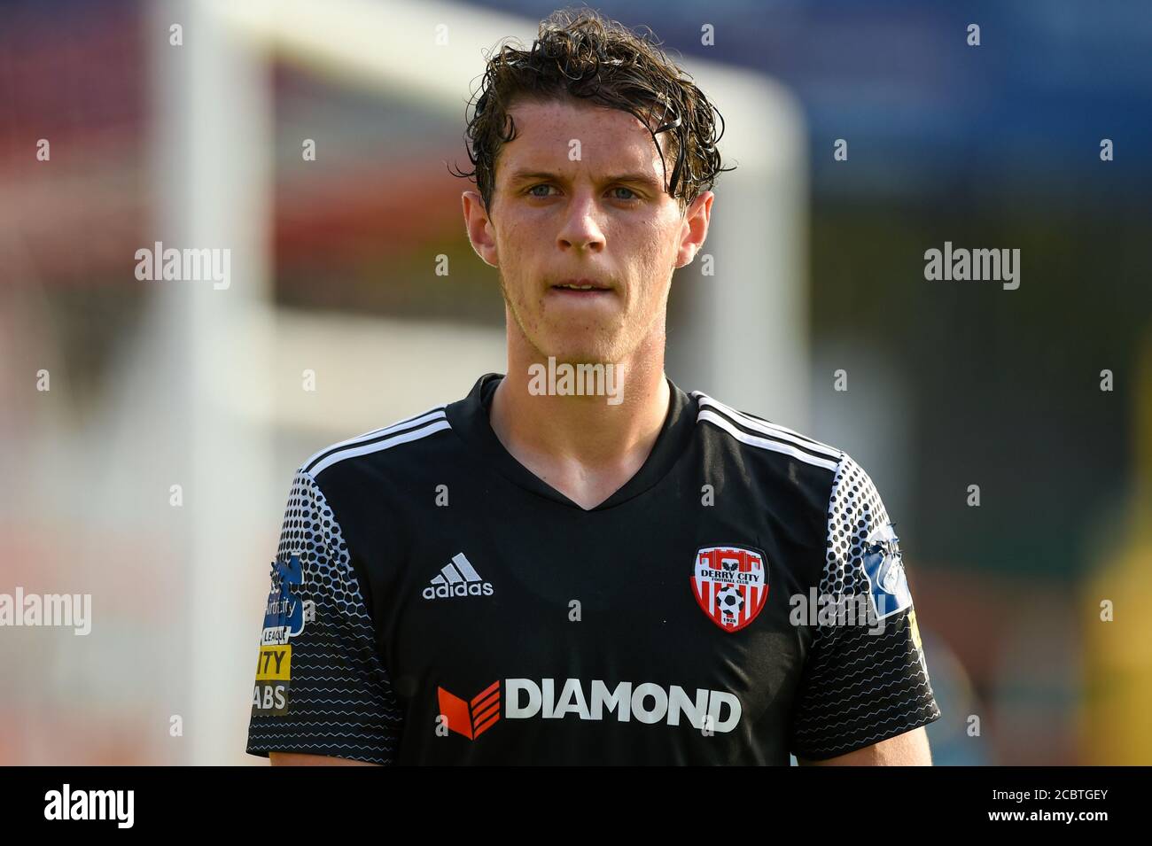 Dublin, Irlande. 15 août 2020. Eoin Toal de Derry City pendant le match de première division de l'Airtricity SSE entre Shelbourne FC et Derry City FC à Tolka Park à Dublin, Irlande le 15 août 2020 (photo par Andrew SURMA/SIPA USA) crédit: SIPA USA/Alay Live News Banque D'Images