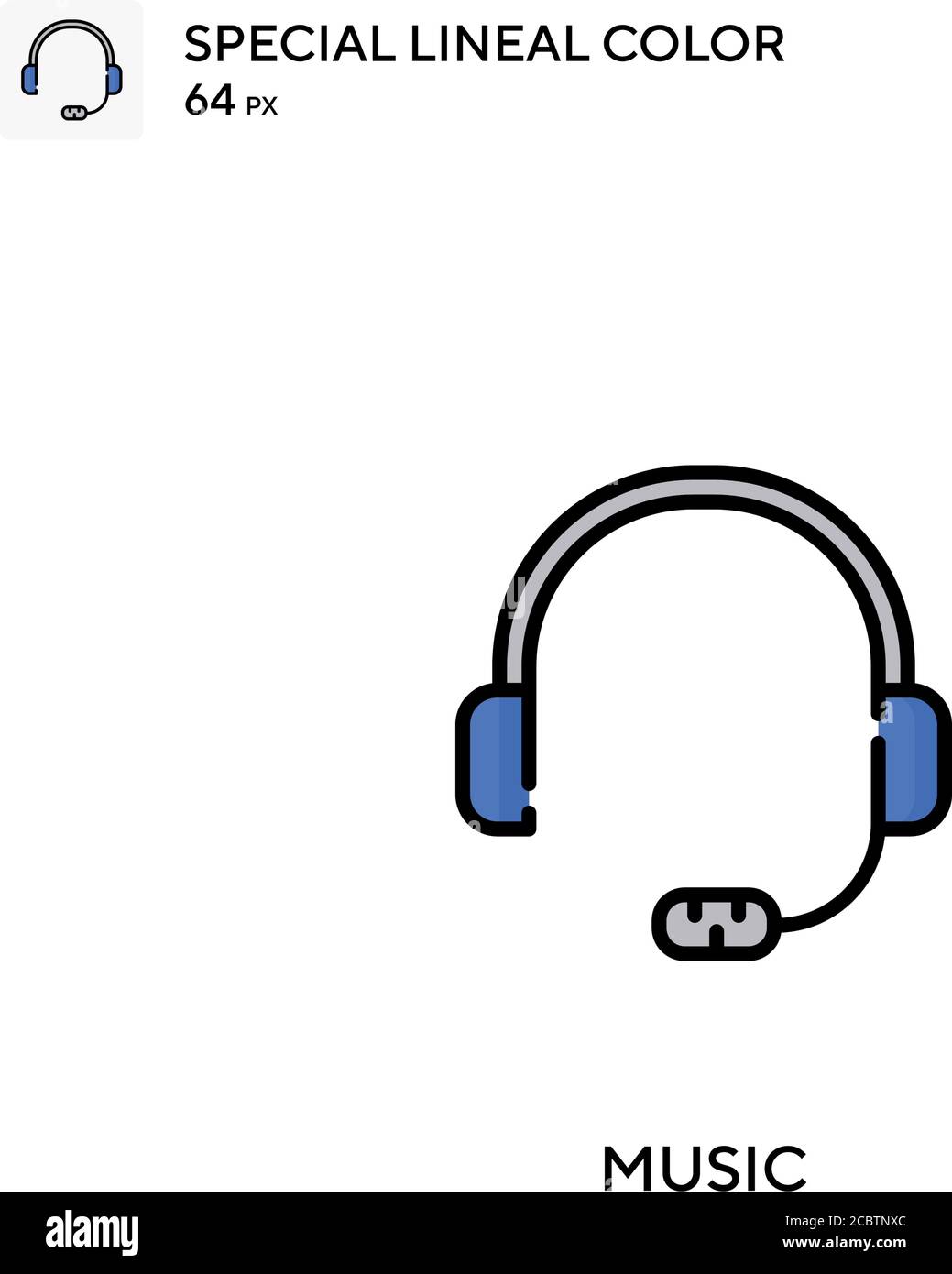 Musique icône spéciale de vecteur de couleur de ligne. Icônes de musique pour votre projet d'entreprise Illustration de Vecteur