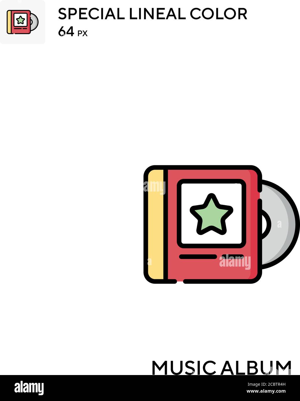 Album musique icône spéciale de vecteur de couleur linéaire. Icônes d'album de musique pour votre projet d'entreprise Illustration de Vecteur