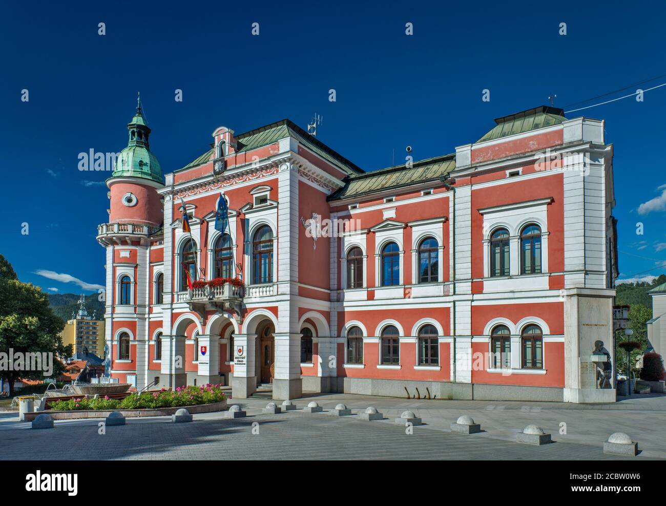Hôtel de ville, 1898, style Renaissance, à Ruzomberok, région de Liptov, région de Zilina, Slovaquie Banque D'Images