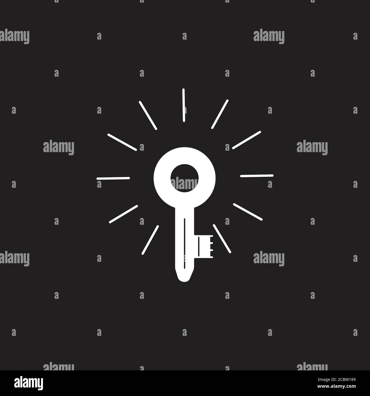 vecteur de symbole de solution de clé shine Illustration de Vecteur