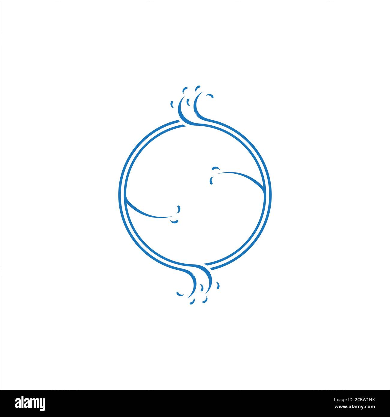 water circle motion design décoration symbole logo vecteur Illustration de Vecteur