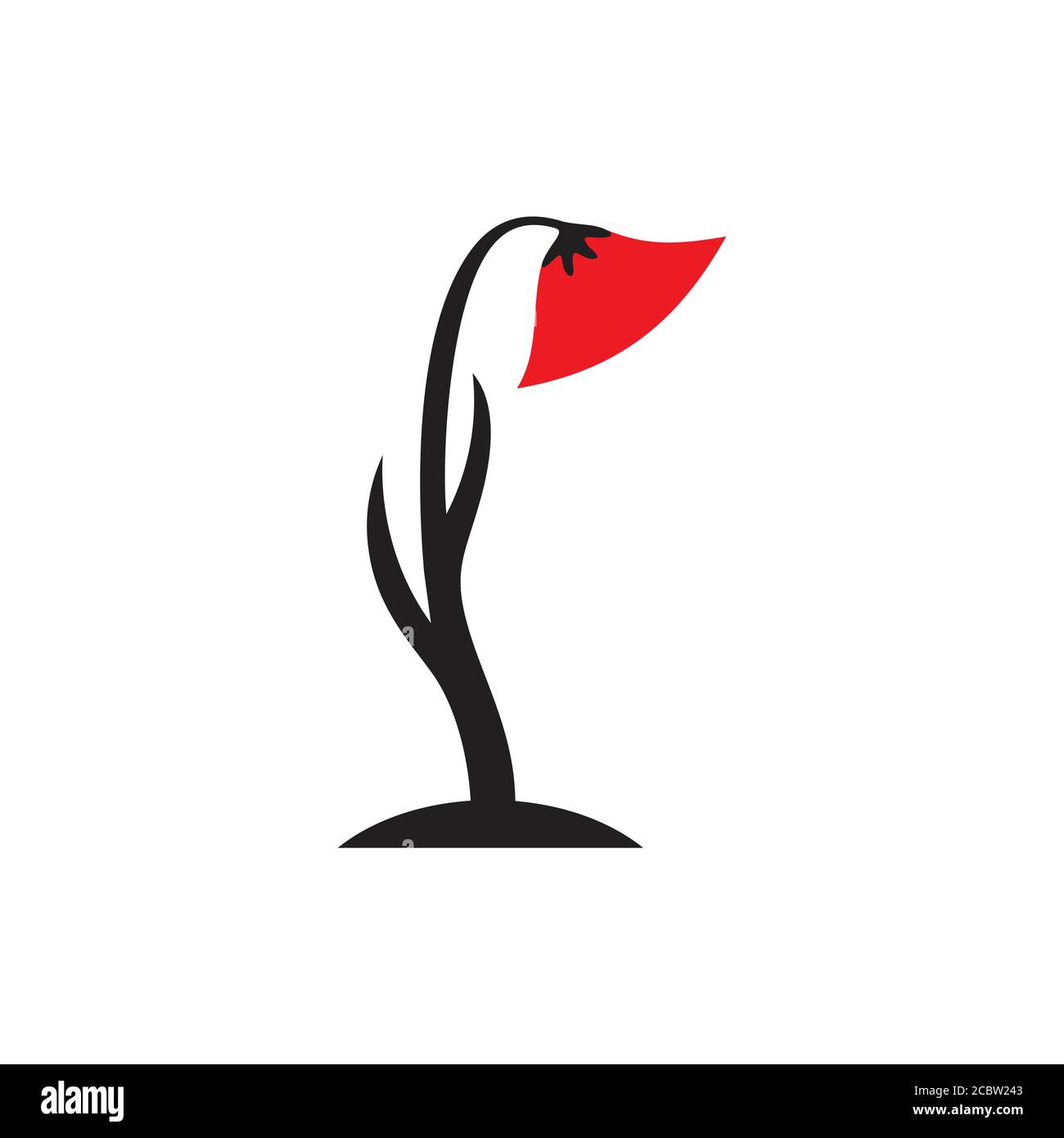 silhouette de fleur de plante simple logo de décoration vecteur Illustration de Vecteur
