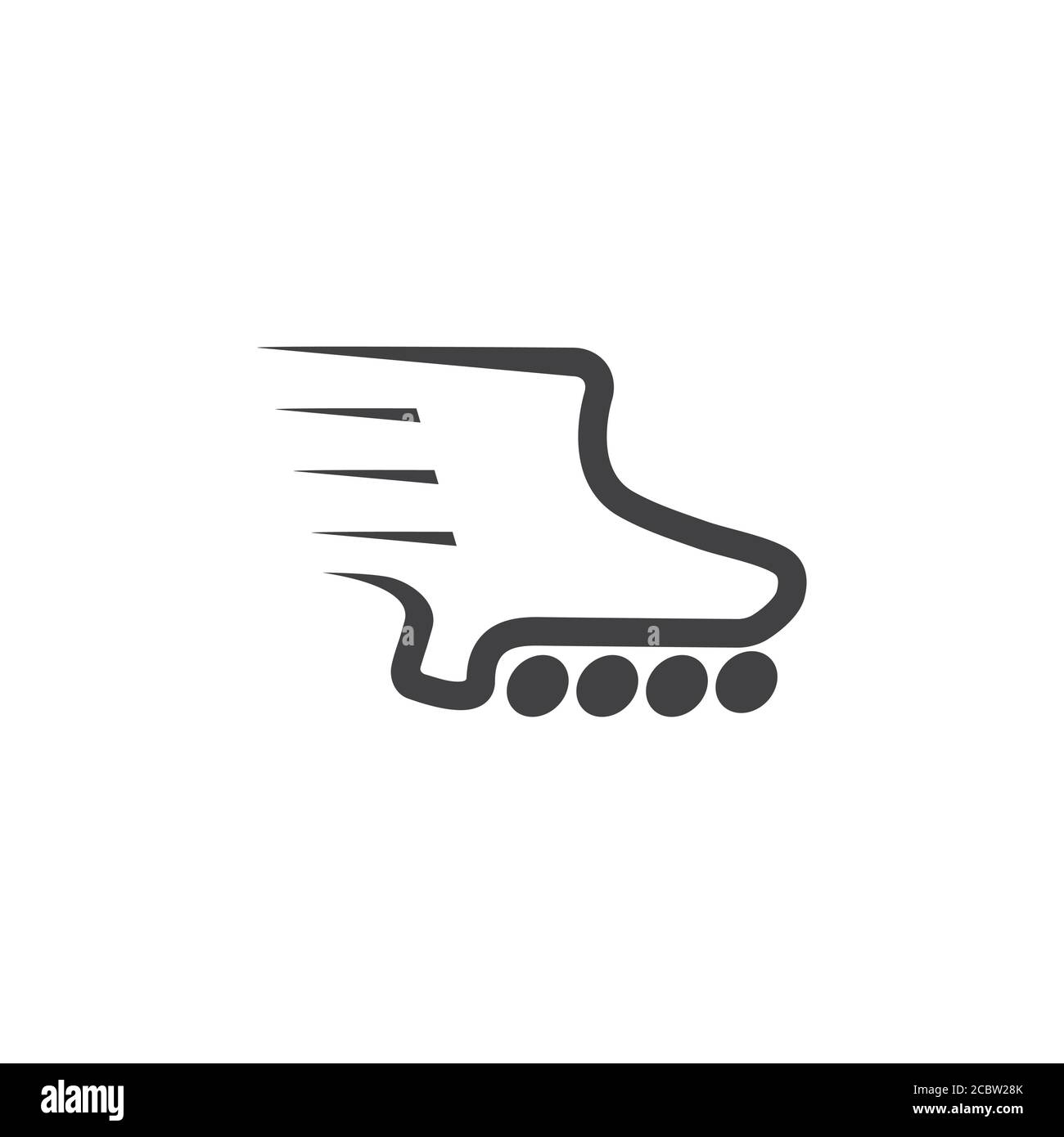 Patinage inline rapide rayures logo ligne vector Illustration de Vecteur