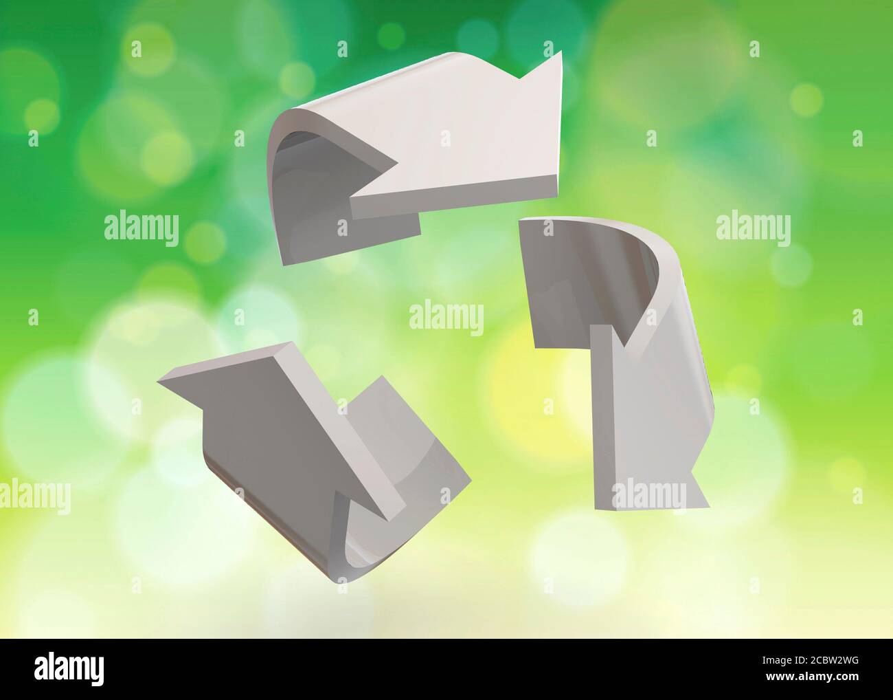 L'icône de recyclage - 3D Banque D'Images