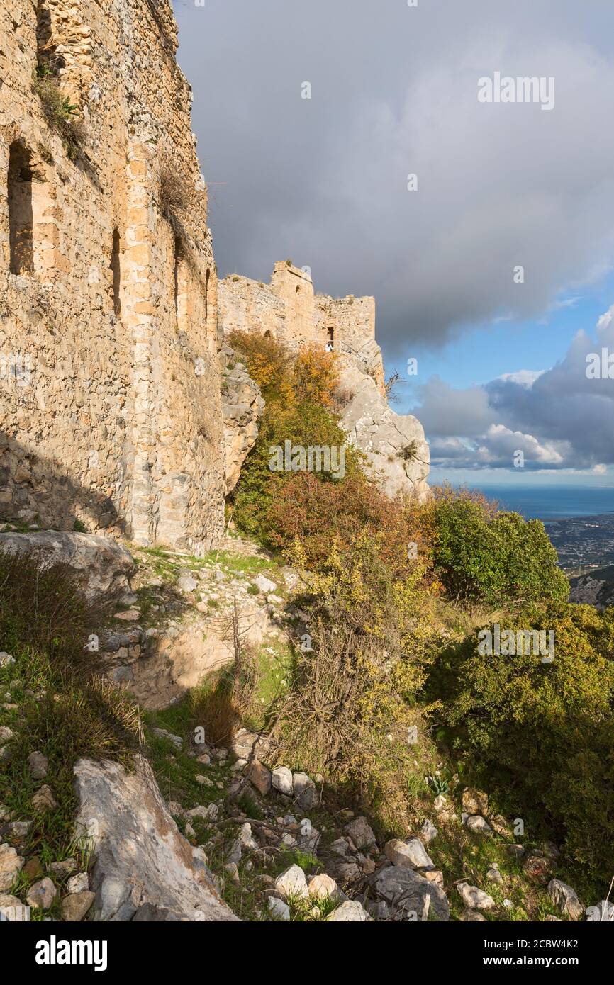 Kyrenia, Girne, Burgfestung; St. Hilarion, Türkische Republik Nordzypern Banque D'Images