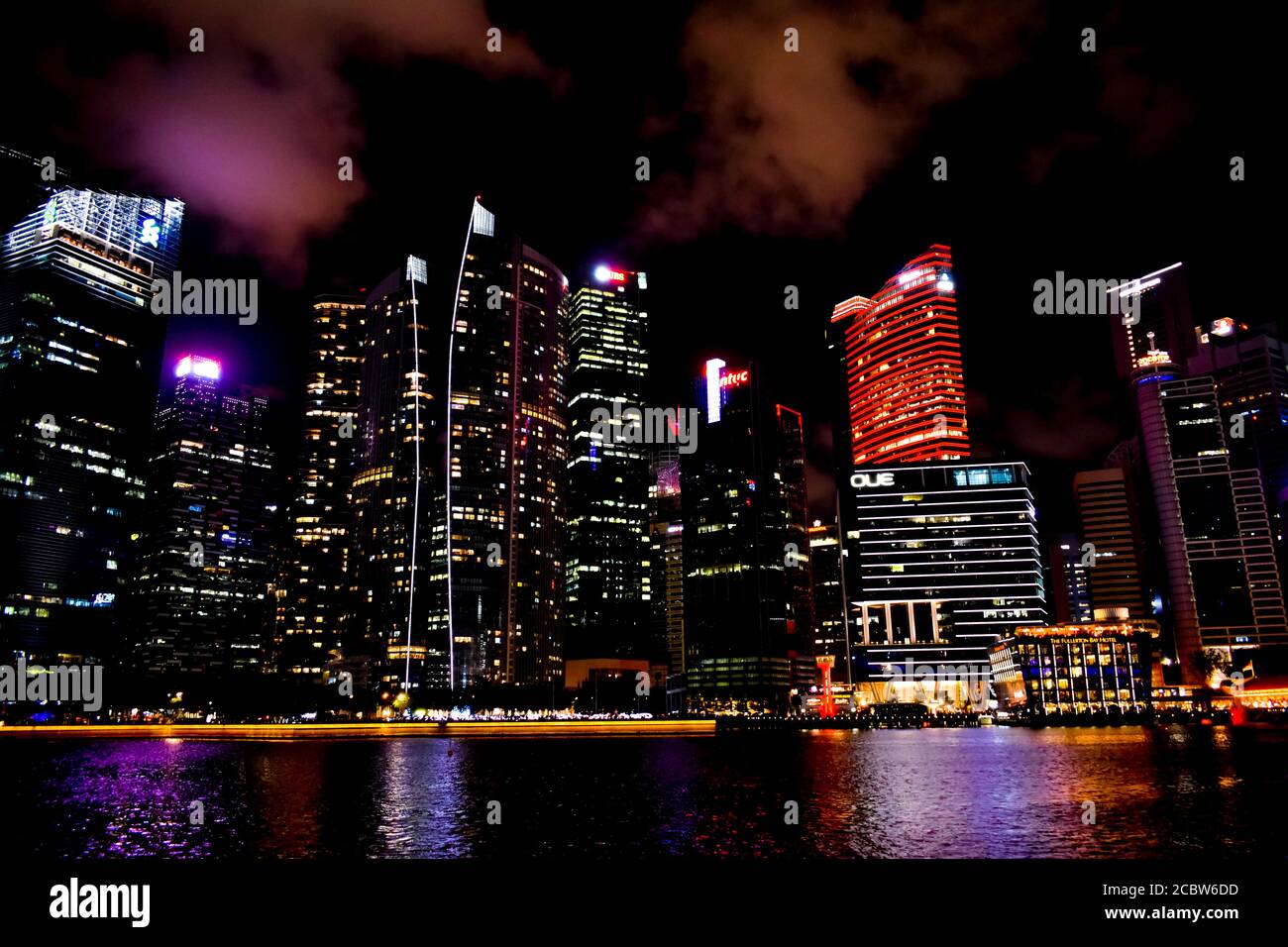 Centre financier de Marina Bay Banque D'Images