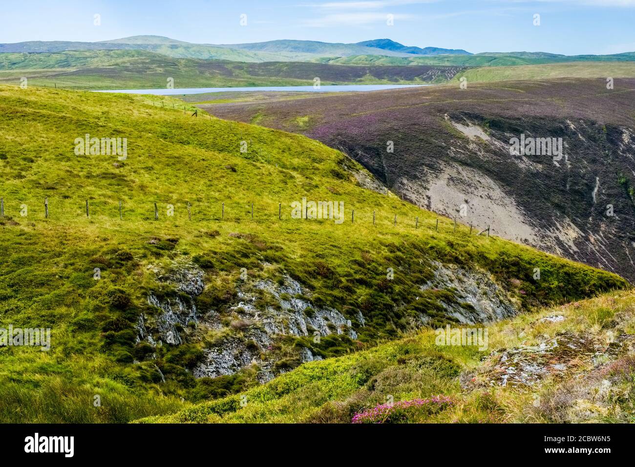Glaslyn un petit lac de montagne dans le milieu du pays de Galles partie de Une réserve naturelle de la Fiducie de la faune du Montgomeryshire Banque D'Images