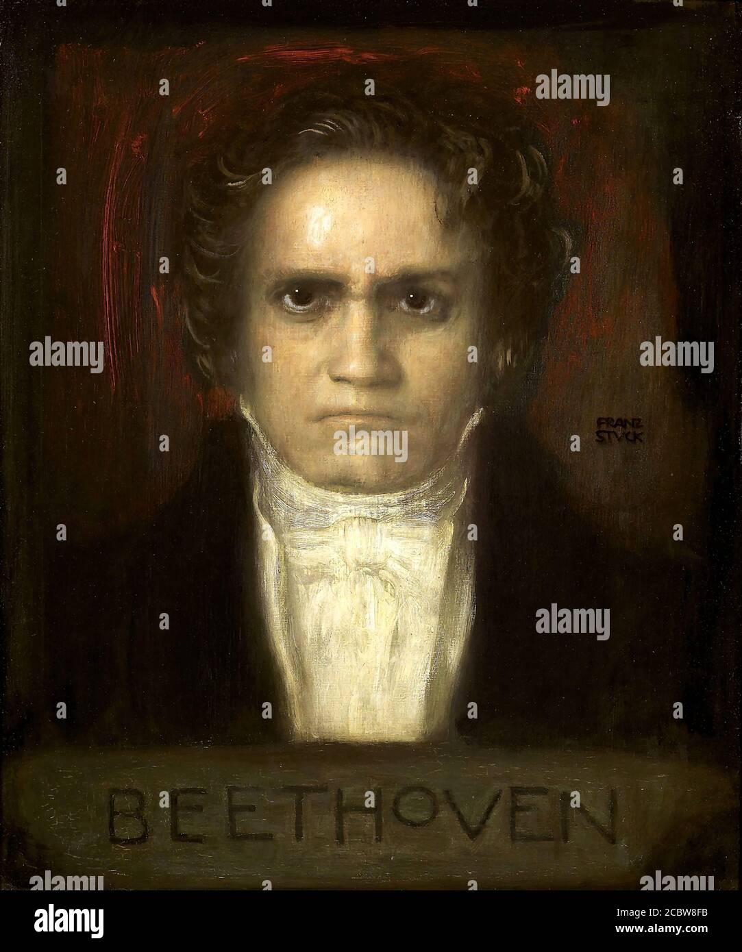 Coincé Franz Von - Ludwig Van Beethoven 2 - Allemand École - 19e siècle Banque D'Images