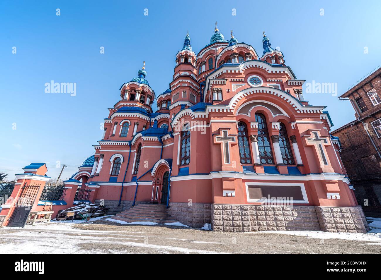 Église notre-Dame de Kazan, Irkoutsk, Russie Banque D'Images