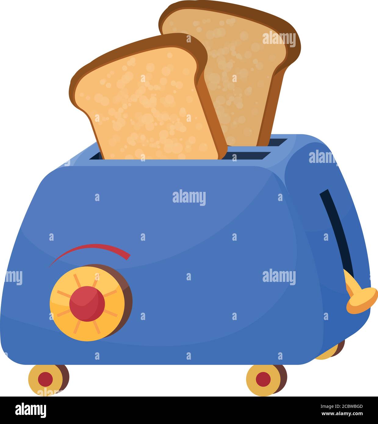 Icône grille-pain petit-déjeuner. Dessin animé de petit déjeuner grille-pain icône vectorielle pour la conception de sites Web isolé sur fond blanc Illustration de Vecteur