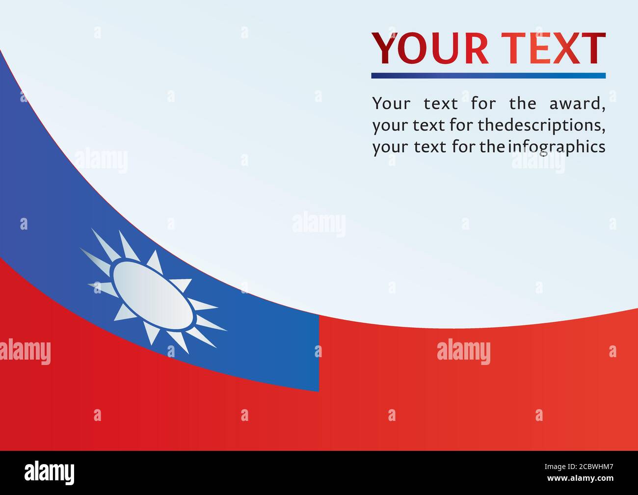 Drapeau de la République de Chine, Taïwan, modèle de la sentence