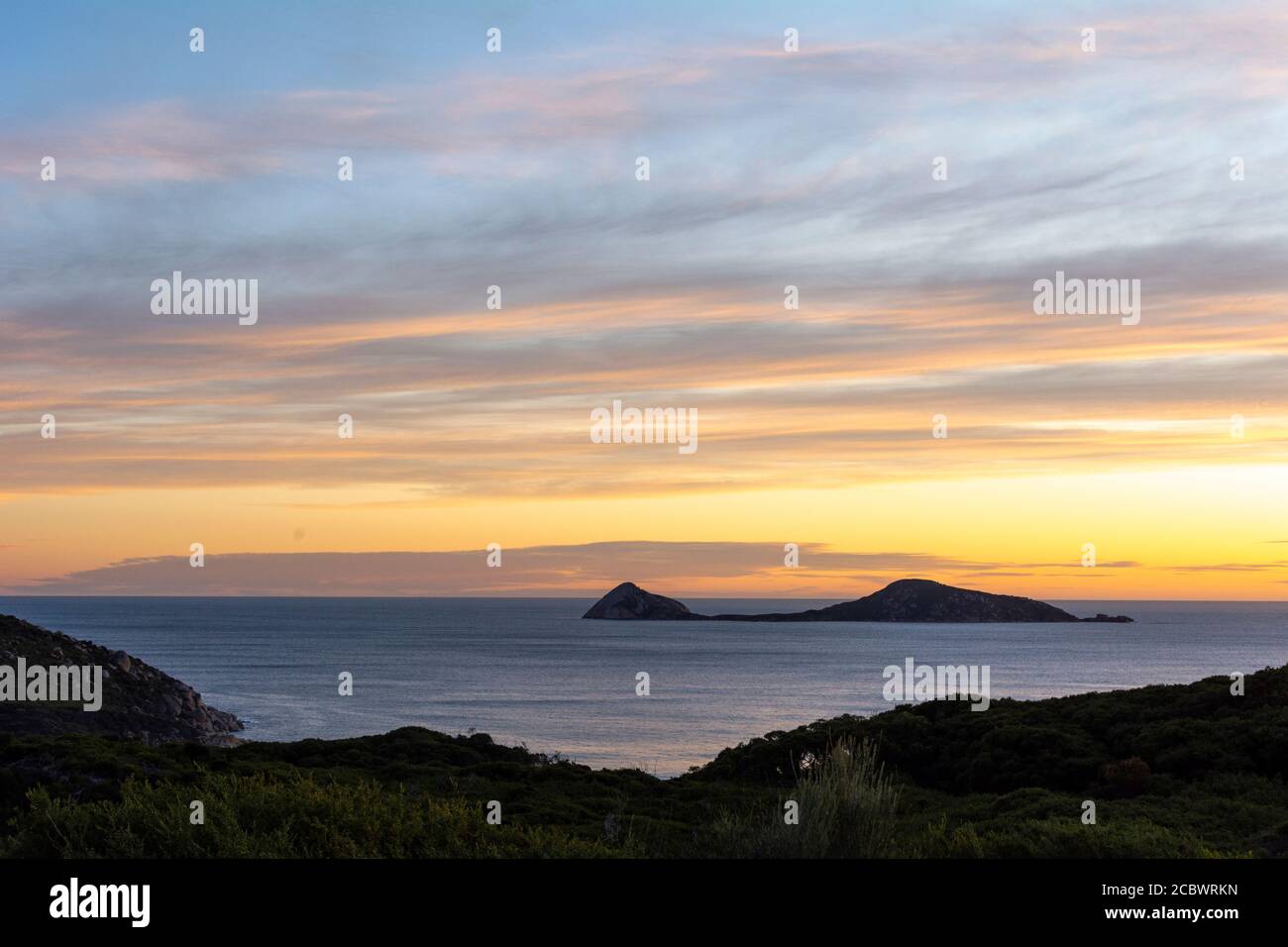 Magnifique coucher de soleil sur le promontoire de Wilsons Banque D'Images