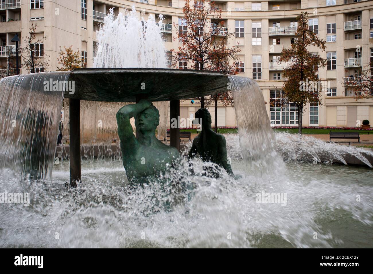 Fontaine de la place de Zeus à Antigone, Montpellier, Languedoc