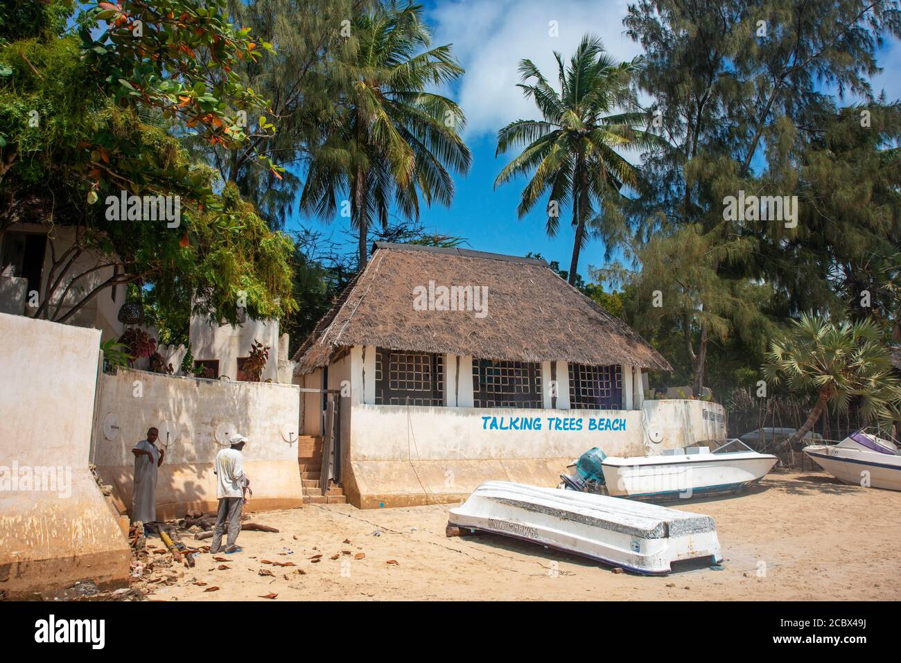 Plage de Shela dans le sud de l'archipel de l'île de Lamu dans Kenya Banque D'Images