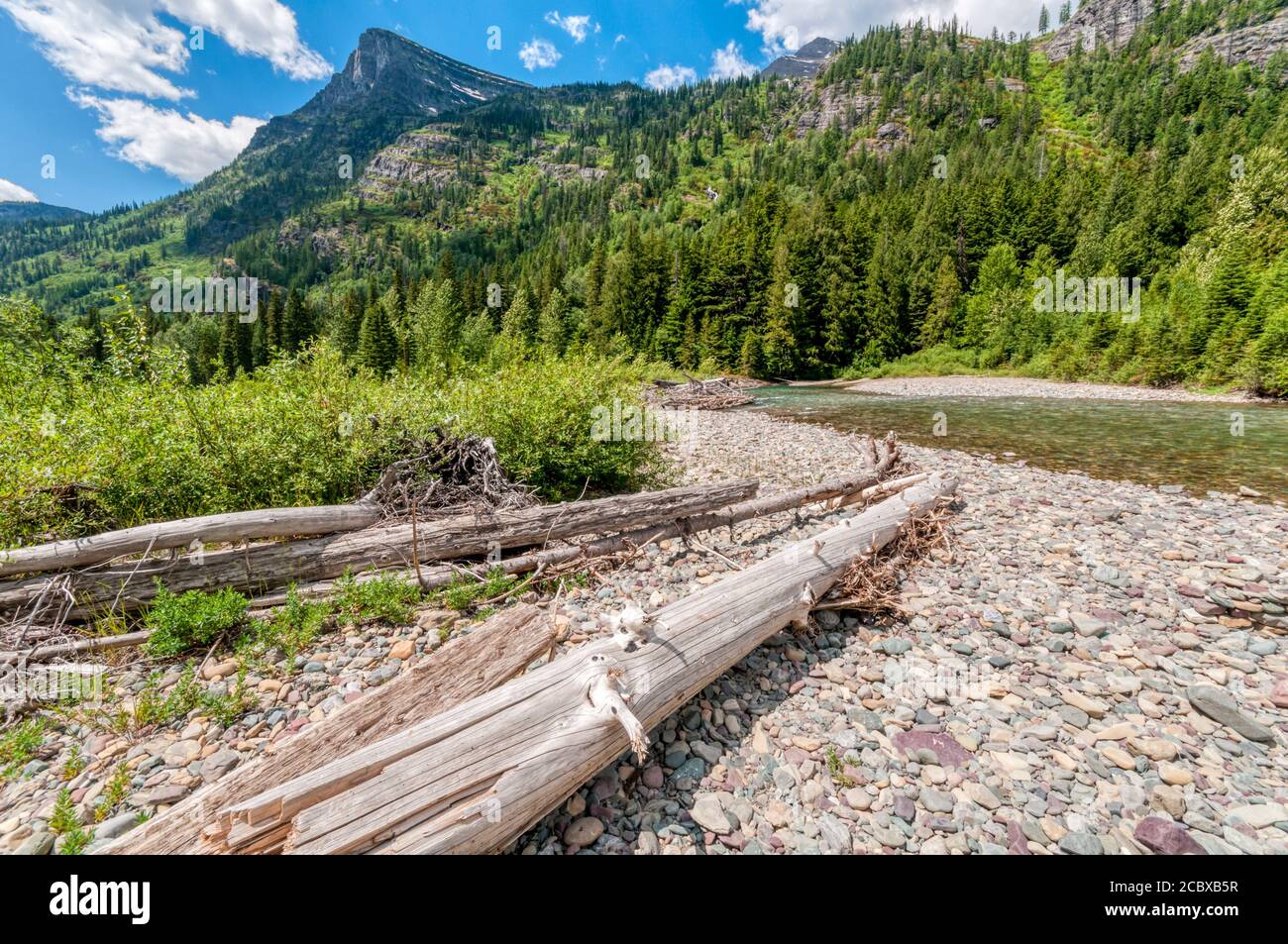 McDonald Creek dans le parc national de Glacier, Montana, États-Unis. Banque D'Images