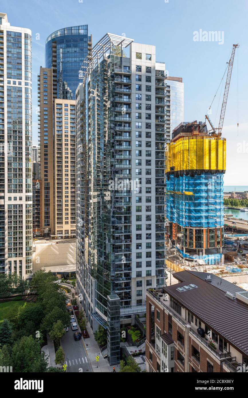 Construction dans le quartier Lakeshore est Banque D'Images