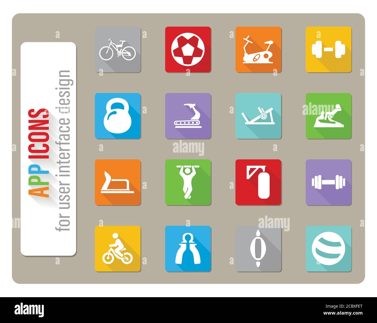 Les équipements de sport icon set Illustration de Vecteur