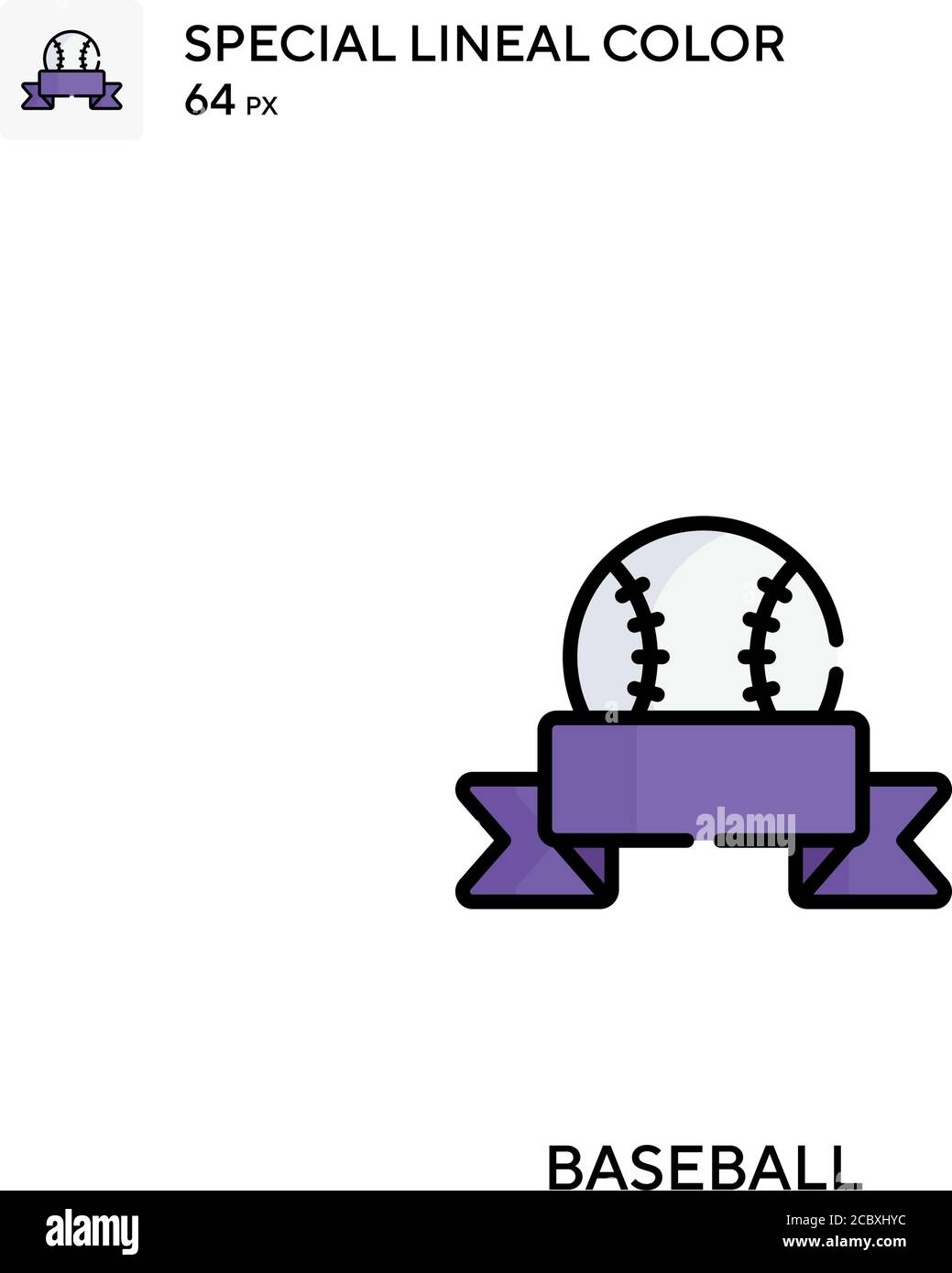 Baseball icône vectorielle de couleur spéciale. Icônes de baseball pour votre projet d'entreprise Illustration de Vecteur