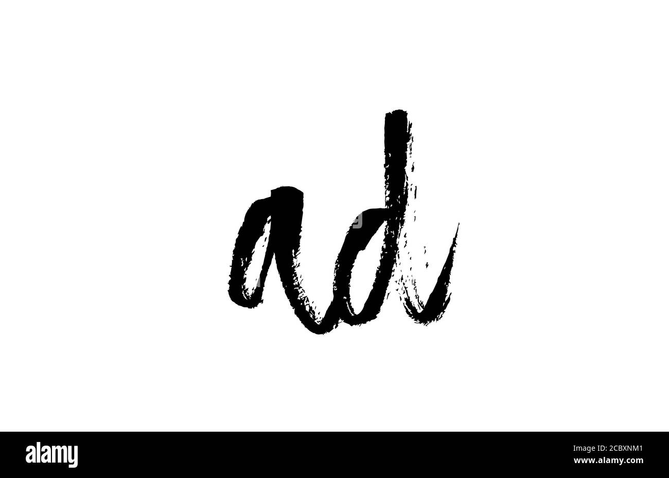 AJOUTEZ UNE combinaison d'icônes de lettre D. Grunge manuscrite vintage design. Noir blanc pour l'entreprise et les entreprises Illustration de Vecteur