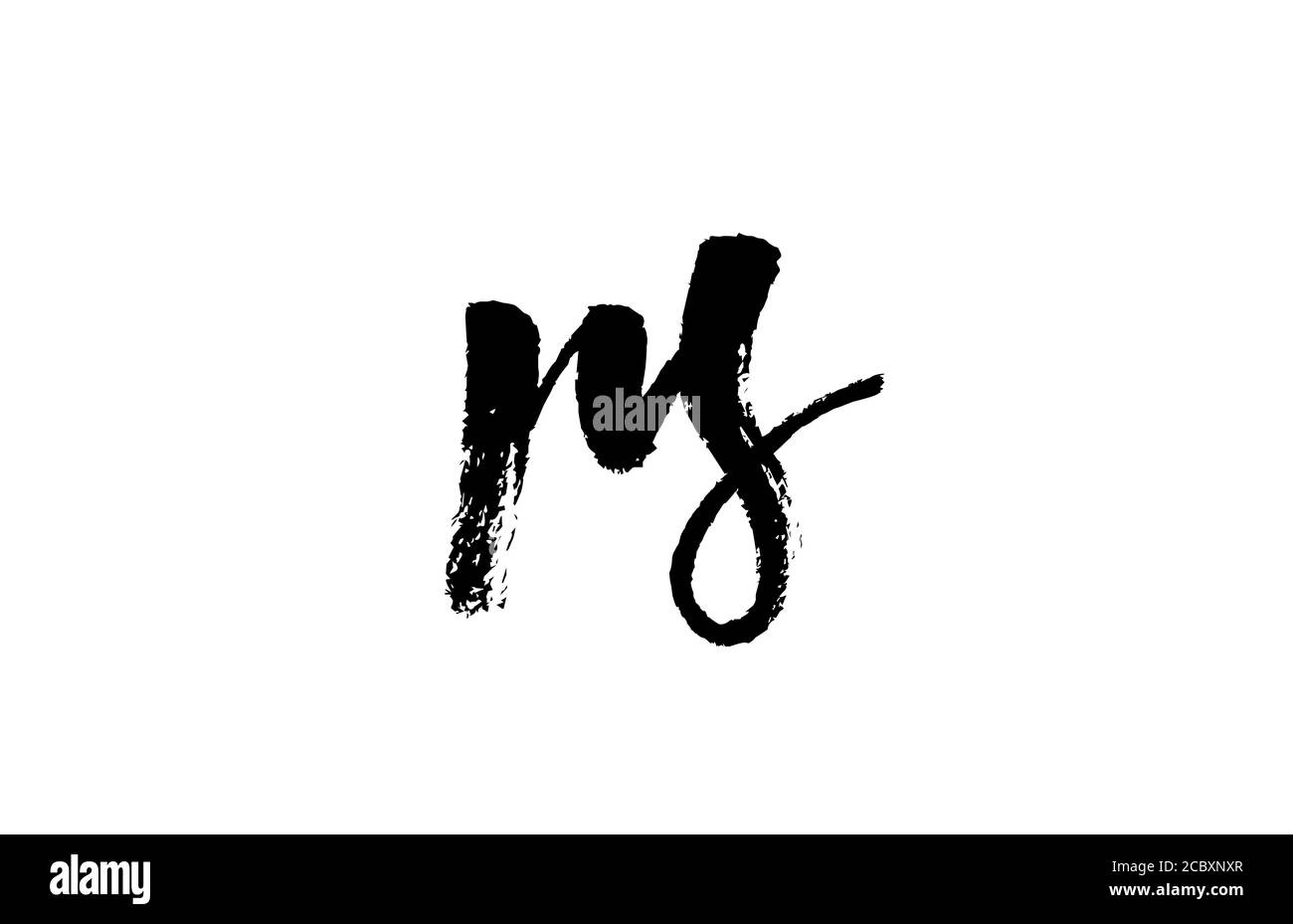 Combinaison d'icônes de lettre RS R S. Grunge manuscrite vintage design. Noir blanc pour l'entreprise et les entreprises Illustration de Vecteur