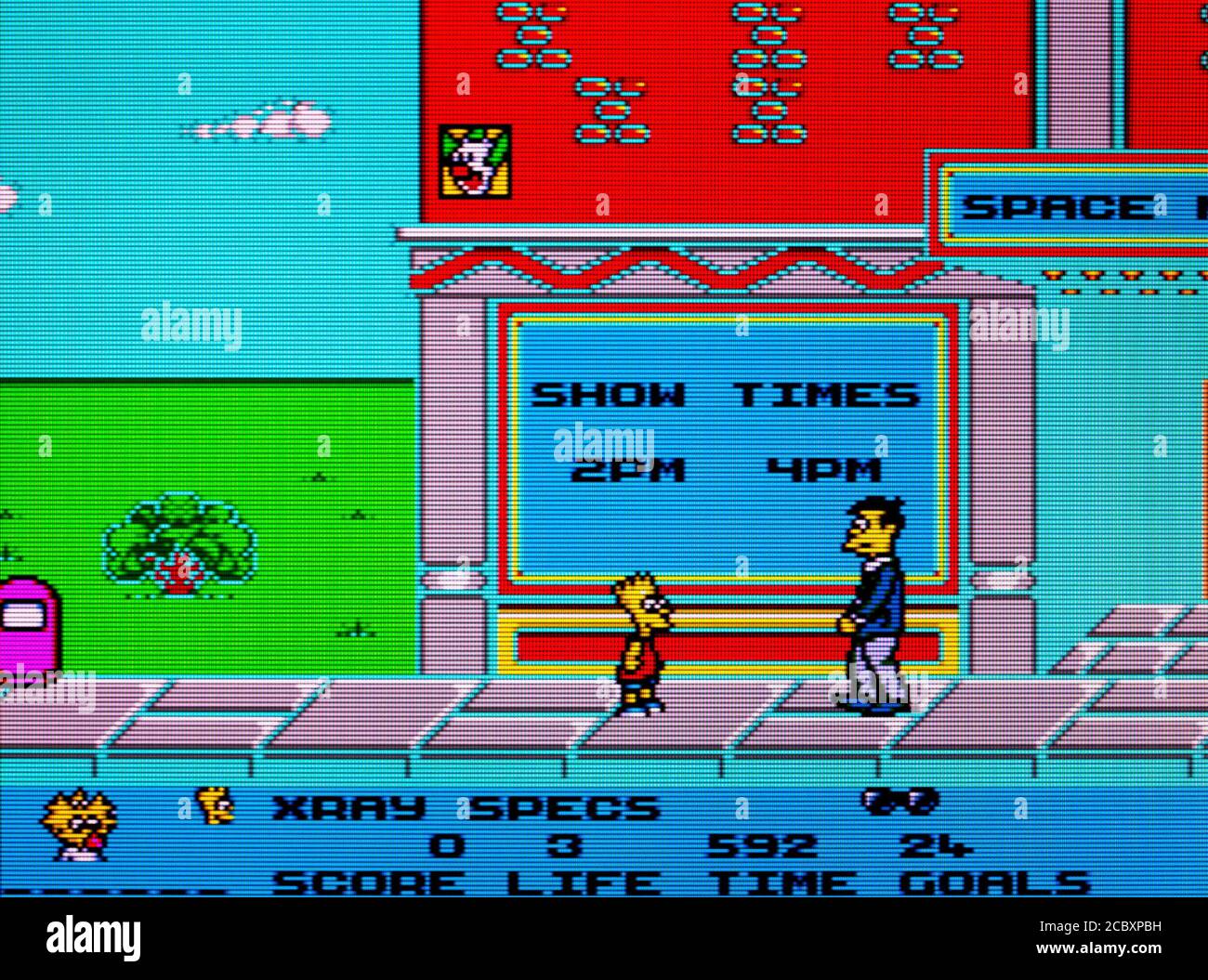 The Simpsons Bart vs The Space mutants - Sega Master Système - SMS - usage éditorial uniquement Banque D'Images