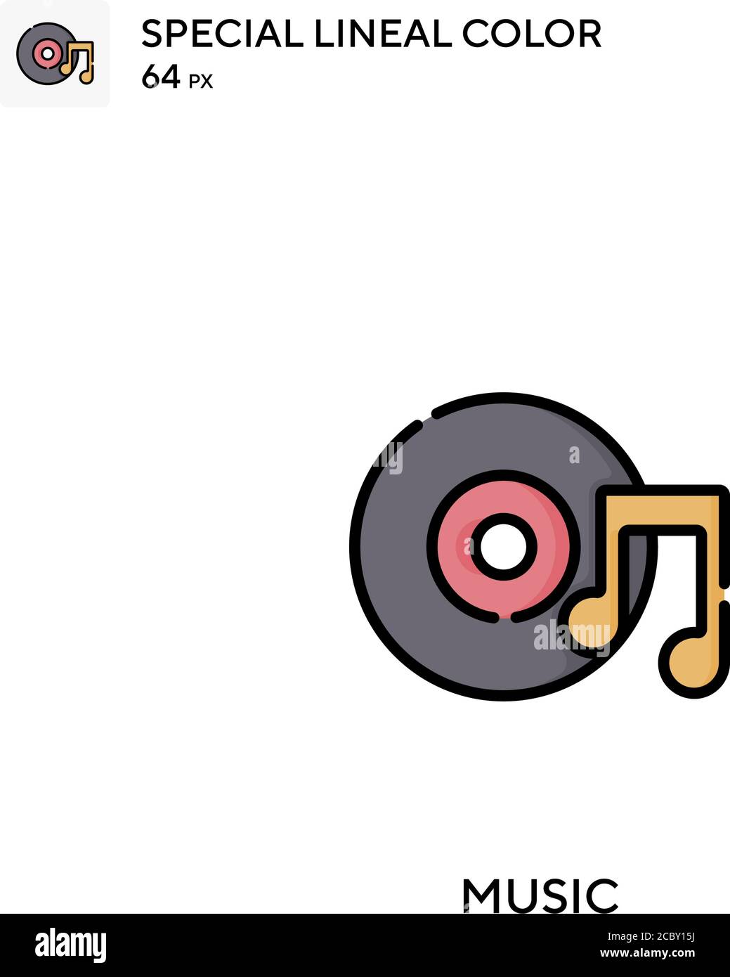 Musique icône spéciale de vecteur de couleur de ligne. Icônes de musique pour votre projet d'entreprise Illustration de Vecteur