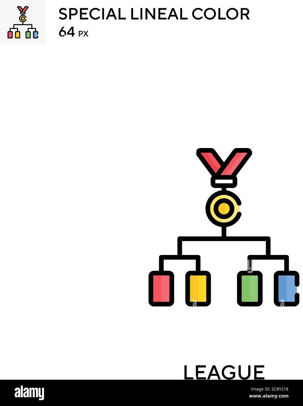 Icône de vecteur de couleur spécial League Lineal. Icônes de ligue pour votre projet d'entreprise Illustration de Vecteur