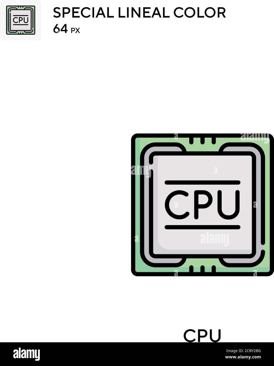 UC icône spéciale de vecteur de couleur de ligne. Icônes de CPU pour votre  projet d'entreprise Image Vectorielle Stock - Alamy
