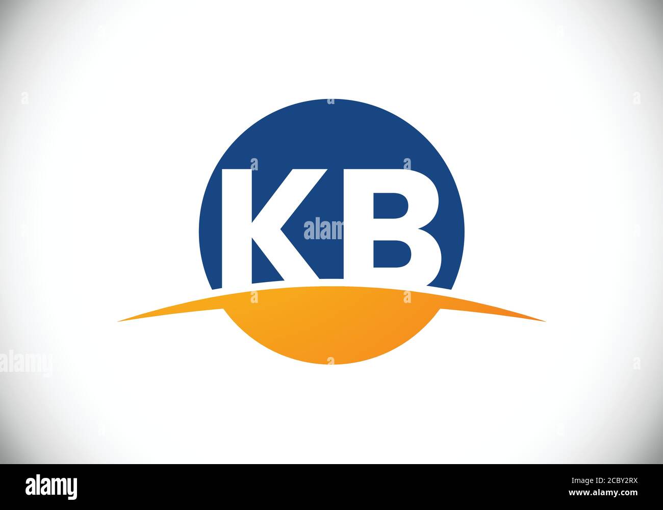 Modèle de vecteur de conception de logo K B de la lettre du monogramme initial. Logo lettre K B. Illustration de Vecteur