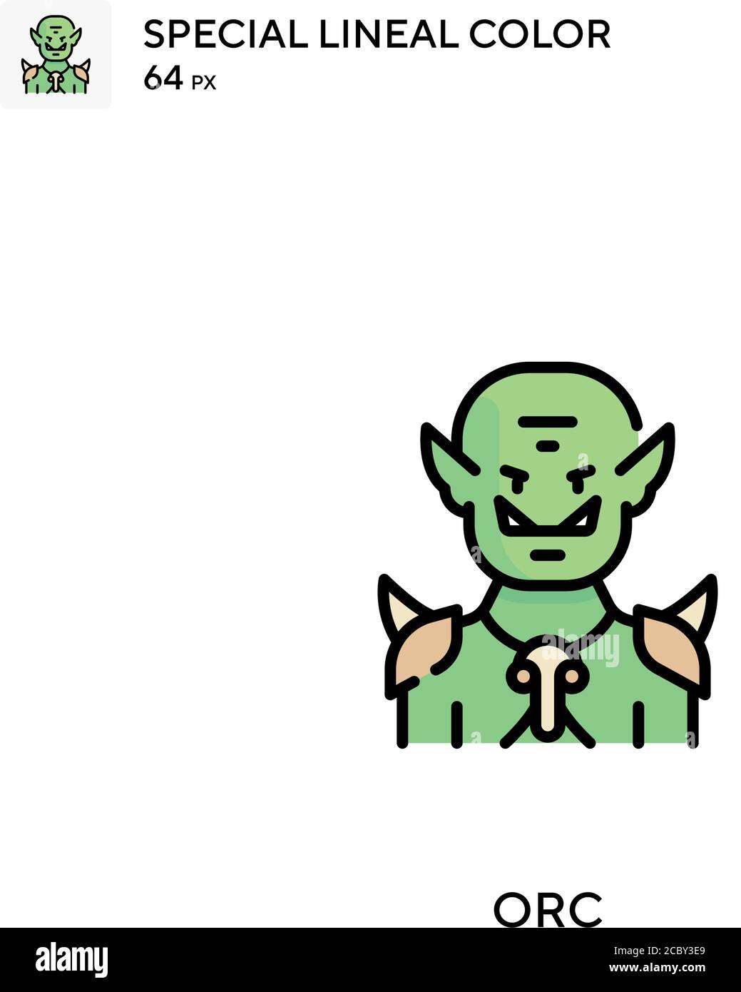 ORC icône spéciale de vecteur de couleur de ligne. Icônes ORC pour votre projet d'entreprise Illustration de Vecteur