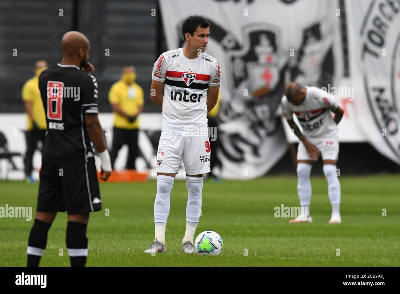 Rio, Brésil - 16 août 2020 : joueur Pablo en match entre Vasco et Sao Paulo par championnat brésilien au stade Sao Januario Banque D'Images