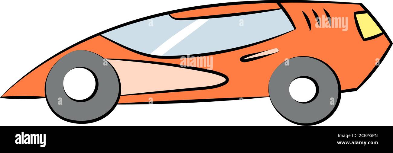 Illustration vectorielle de voiture de sport orange Illustration de Vecteur